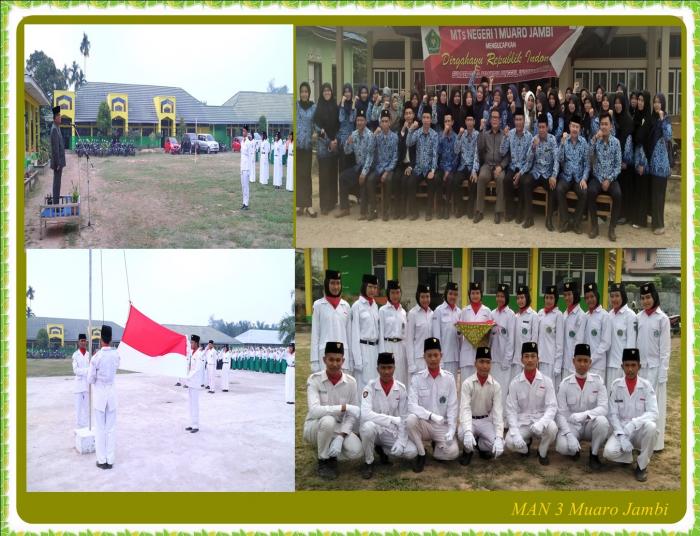 Paskibra MAN 3 Muaro Jambi Sukses Kibarkan Bendera Merah Putih