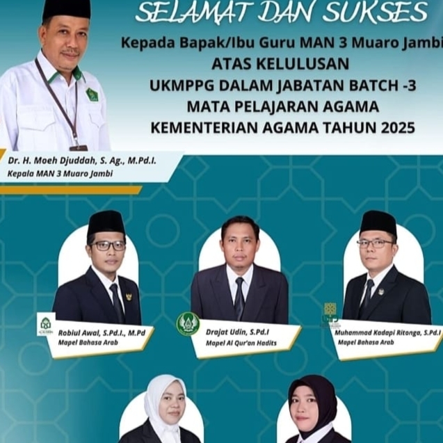 Lima Guru MAN 3 Muaro Jambi Lulus UKMPPG 2025 Lima Guru MAN 3 Muaro Jambi Lulus UKMPPG 2025