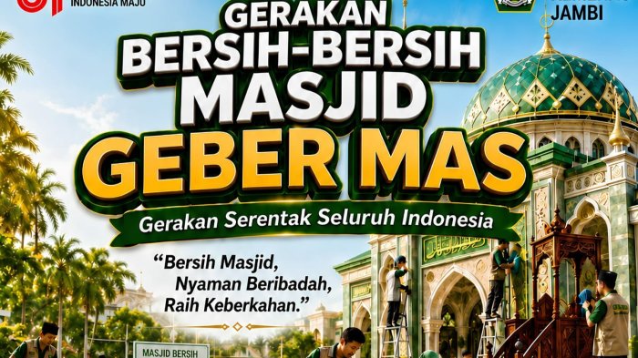 MAN 3 Muaro Jambi Ikuti Gerakan Bersih-Bersih Masjid GEBER MAS 2026